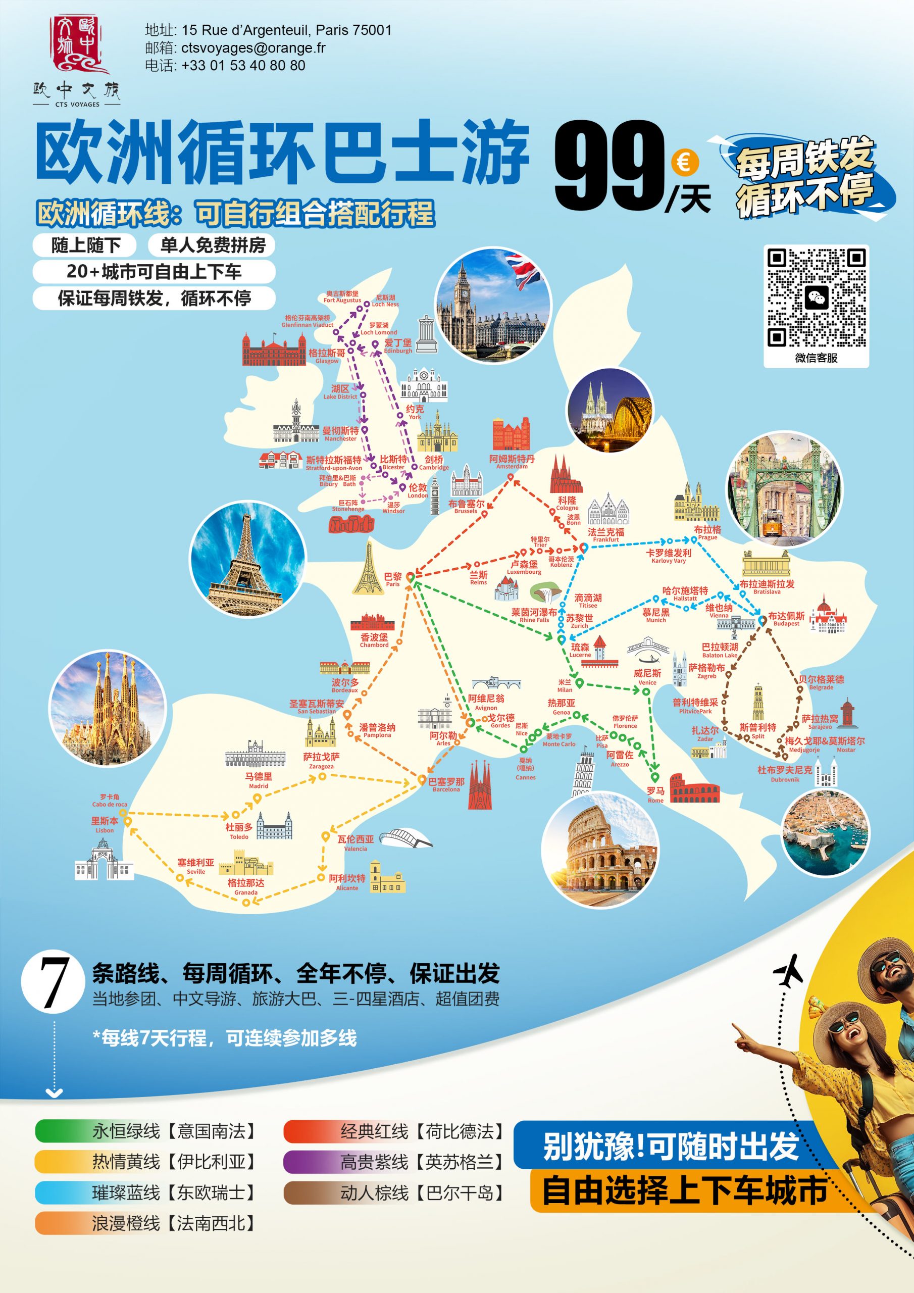 畅游欧洲大巴之旅